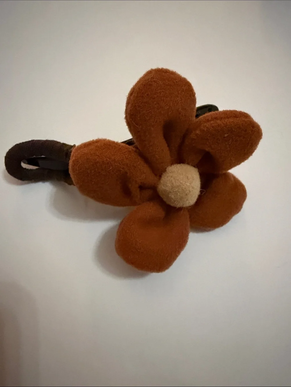 Floral & Velvet Hair Clips Set - Brown, Mustard, Tan NWOT